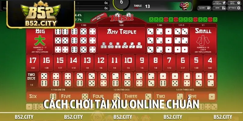 Cách chơi tài xỉu online chuẩn