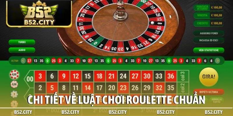 Chi tiết về luật chơi Roulette chuẩn