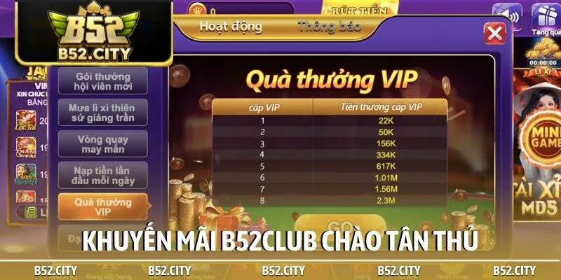 Khuyến mãi B52club chào tân thủ